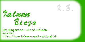 kalman biczo business card